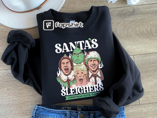 Vintage Santa’s Sleighers Sweatshirt, 90s Christmas Movie Shirt, Wet Bandits Shirt, Home Alone Fan, Macaulay Culkin Shirt, Christmas Shirt