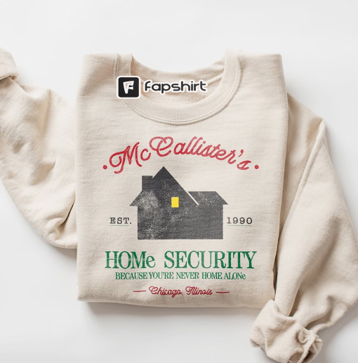 HOME ALONE Christmas Movie Crewneck Sweatshirt Gift, KEVIN Christmas Sweater, Funny Holiday Shirt, Movie Lovers, McCallisters Home Security