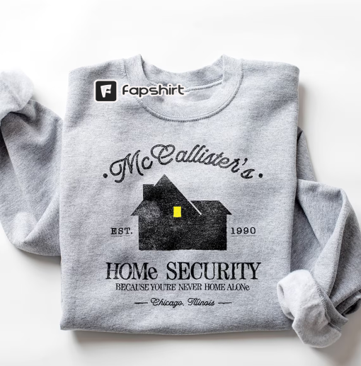 HOME ALONE Christmas Movie Crewneck Sweatshirt Gift, KEVIN Christmas Sweater, Funny Holiday Shirt, Movie Lovers, McCallisters Home Security