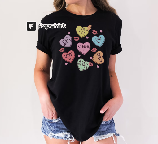 Conversation Hearts Shirt, Candy Heart Shirt, Love U Shirt, Valentine’s Day Shirt, Cute Heart Tee, Funny Couple T-Shirt, Valentine Tee