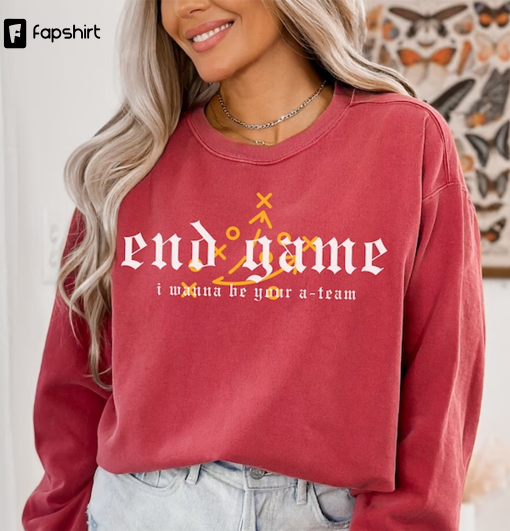 End Game Sweatshirt Reputation TV Merch Taylor Rep TV Reputation Outfit Karma is the Guy on the Chiefs Eras Tour Outfit Football Sweatshirt