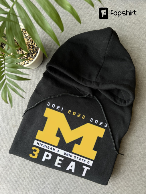 Michigan Football T-Shirt THE GAME 3 PEAT Michigan vs Everybody Gift Michigan Football