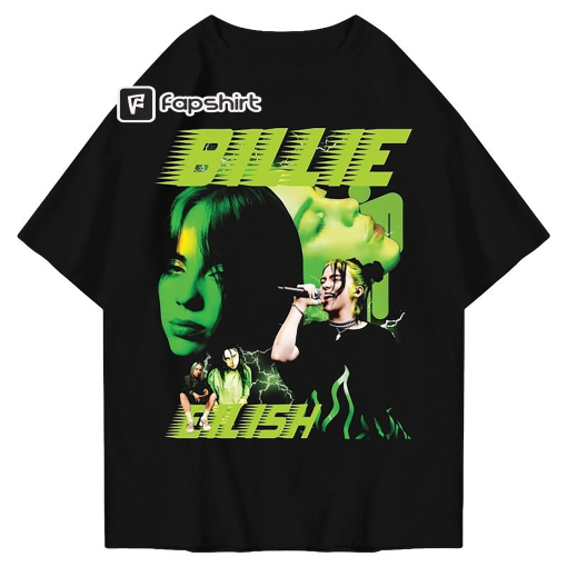 Billie Eilish Shirt, Vintage Billie Eilish Shirt, Billie Eilish Tshirt, Vintage 90s Bootleg T-shirt, Billie Eilish Merch