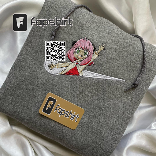 Anime Spy x family Embroidered Sweatshirt, Anya Custom Embroidered Sweatshirt/Hoodie, Anime Gift, Manga Fan