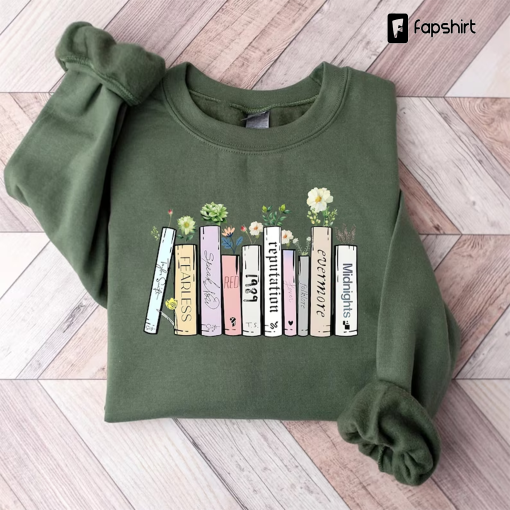 Vintage Albums As Books Sweatshirt, Music Albums As Books Sweatshirt, Swiftie Gift Ideas, Librarian Sweater, Christmas Sweater