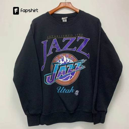 Vintage NBA Jazz Basketball Sweatshirt \T-Shirt, Utah Basketball Sweatshirt, NBA All Star Tee, Basketball Tee, Unisex Tshirt Crewneck Hoodie