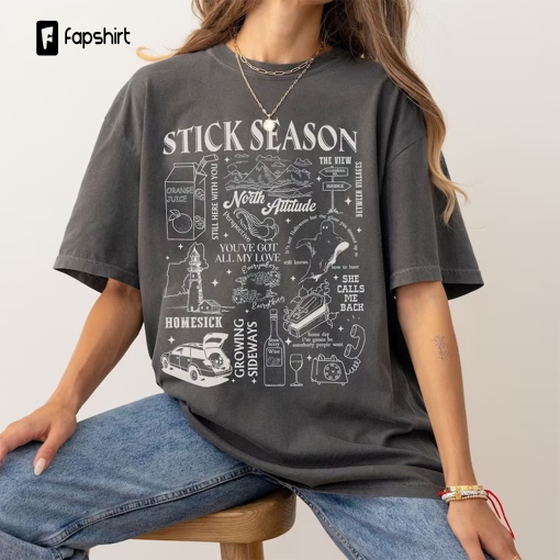 Noah Kahan Stick Season Tour 2023 Shirt, Folk Pop Concert Unisex Tee, Music Lover Sweatshirt, Gift For Fan