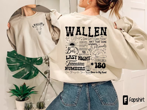 Vintage Wallen Country Music Sweatshirt, Vintage Concert Sweatshirt, Western Tour Shirt, Cowboy Vintage Wallen,Trendy Cowgirl,Cowboy Sweater