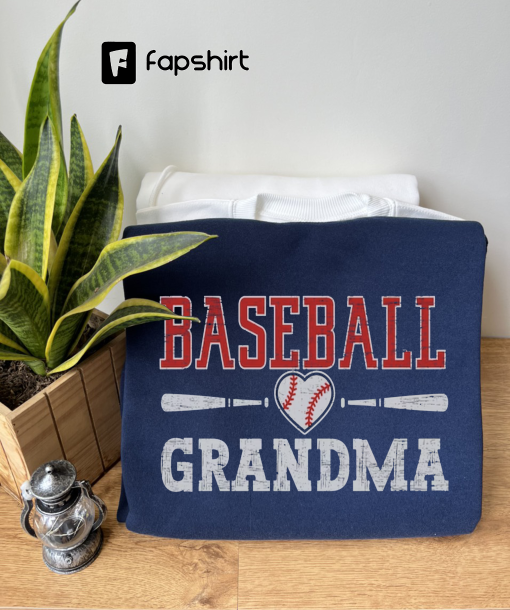 Baseball Grandma Sweatshirt, Ladies Baseball Sweater, Grandma Baseball Shirt, Gift for Baseball Grandma, Grandma Baseball Gifts, Baseball