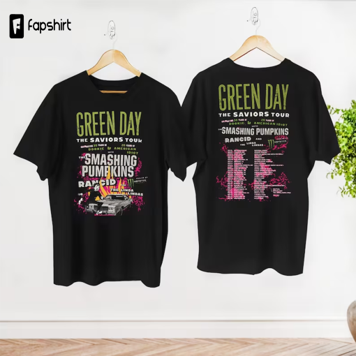 Green Day The Saviors 2024 Tour T-Shirt, Green Day Band Graphic Tee, Green Day Concert Shirt, Green Day Fan Shirt, Rock Band Green Day Shirt