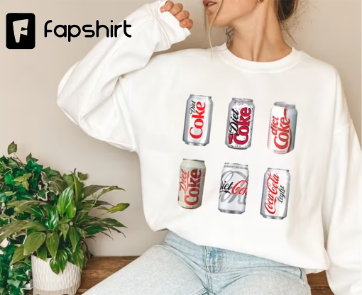 Diet coke Sweatshirt, coca cola hoodie crewneck gift for diet coke lovers and addict trendy gift for coke lover, merch