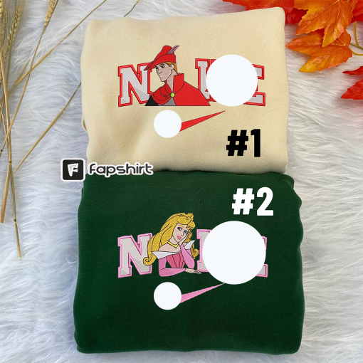 Princess A.u.r.o.r.a and Prin.ce Phil.lip Disney  Embroidered Sweatshirts