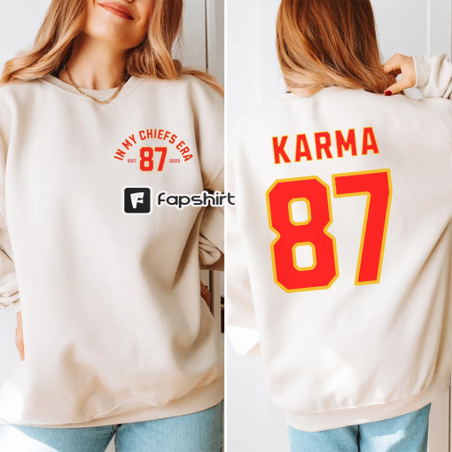 Karma 87 Sweatshirt, Travis Chief Sweatshirt, Travis and Taylor Sweatshirt, Karma is the Guy, Swifties Sweatshirt, Women’s Sweatshirt