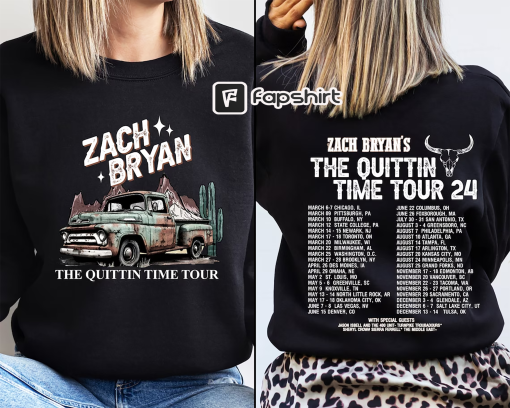 Zach Bryan The Quittin Time Tour 2024 Sweatshirt, Country Music Singer, Zach Bryan Merch, Zach Bryan Fan Shirt, The Quittin Time Tour Hoodie