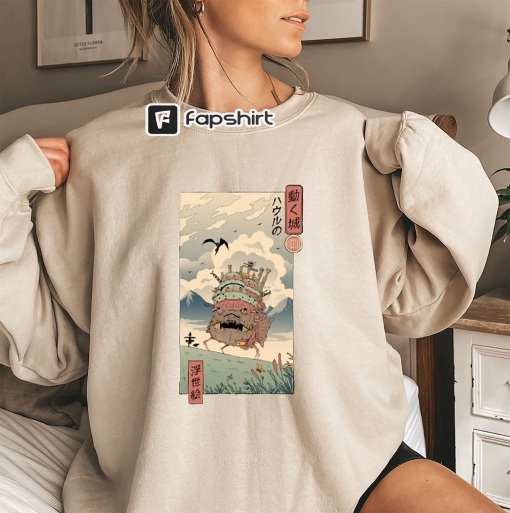 Howl’s Moving Castle Sweatshirt, Anime Shirt, Anime Howls Moving Castle T-Shirt, Otaku Gift Shirt, Anime Trending Shirt