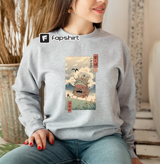 Howl’s Moving Castle Sweatshirt, Anime Shirt, Anime Howls Moving Castle T-Shirt, Otaku Gift Shirt, Anime Trending Shirt