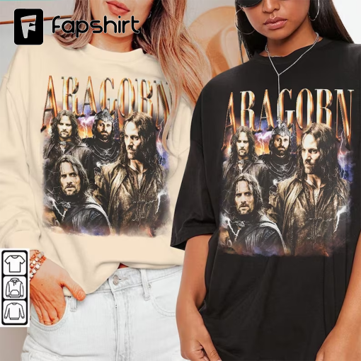 Aragorn The Lord Of Rings Retro 90s Shirt, Bootleg Movie Vintage Y2K Sweatshirt, Aragorn Merch Unisex Gift For Fan Hoodie