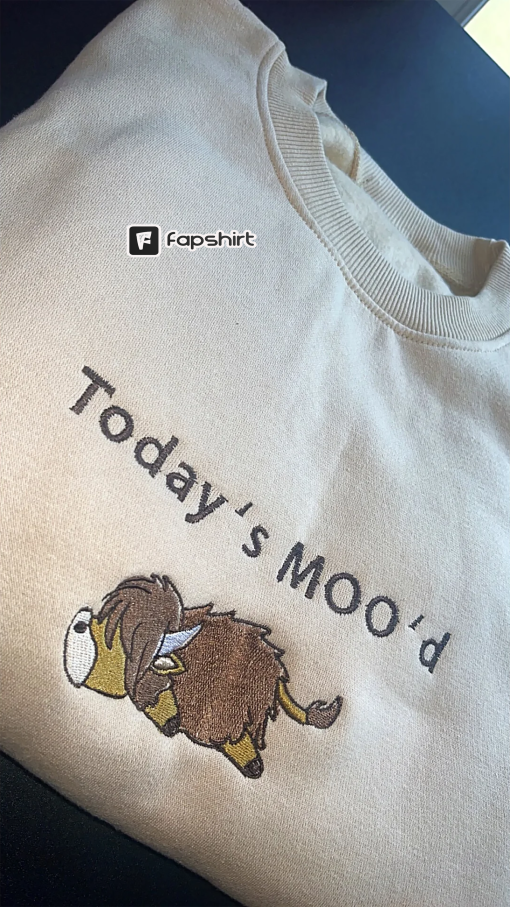 To day Moooo’d Embroidered Sweatshirt