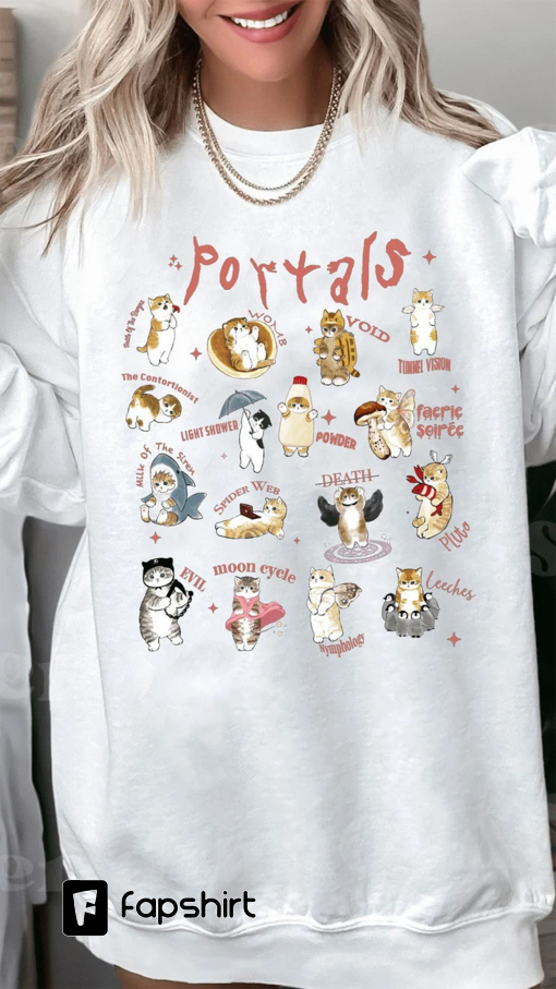 Music Tour Shirt, Music Tour Cat Portals Shirt, Music Tour Portals Sweatshirt, Music Tour Merch, Portals Tour 2023