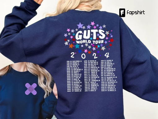 Oliv!a Rodrigos Merch – GUTS World Tour 2024 Concert Sweatshirt, All American B!tch, Bandaid Sweater, Fan Merch Gift, Concert Dates Crewneck