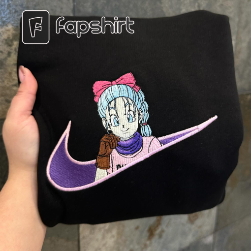 Dr.ag.on B.a..ll embroidered sweatshirt, coupel ani.me embroidered hoodie, Bulma Anime, Vegeta Embroidered sweatshirt