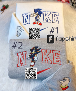 So.nic Embroidered Sweatshirt, Sonic X Shadow embroidered…