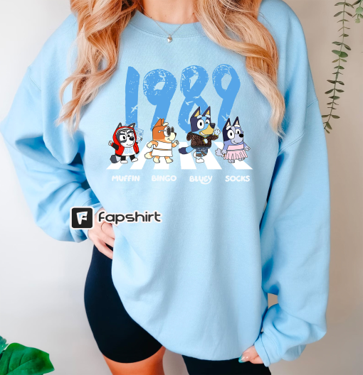 1989 bluey eras tour shirt bluey all albums shirt, bluey t-shirt, sweatshirt, hoodie, swiftie shirt