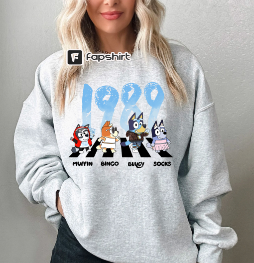 1989 bluey eras tour shirt bluey all albums shirt, bluey t-shirt, sweatshirt, hoodie, swiftie shirt