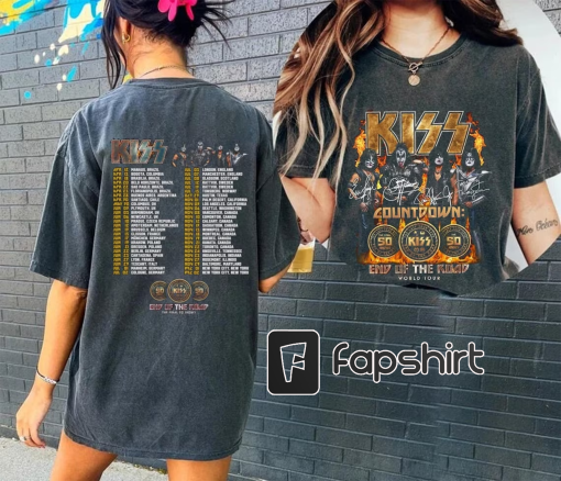 Vintage Kiss End of The Road T-Shirt, Kiss Unisex Classic Retro 90s Shirt Gift Fans, Kiss Music Tour 2023 T Shirt, Kiss Shirt Gift For Fans