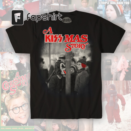 A Christmas Story Ralphie Tshirt / Kiss Christmas t-shirt, / Funny Christmas story tshirt / Kiss Christmas Sweatshirt