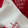 Lovely Heart Stitch Angel Couple Embroidered Sweatshirt, valentine gift ideas