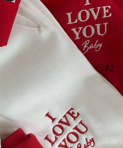 I Love You BABY Embroidered Sweatshirt, valentine…