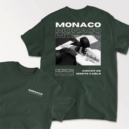 Vintage Monaco Shirt | F1 T-Shirt | F1 Gift | Formula 1 Apparel | Monaco Grand Prix Tee | Ayrton Senna McLaren | Circuit de Monte Carlo