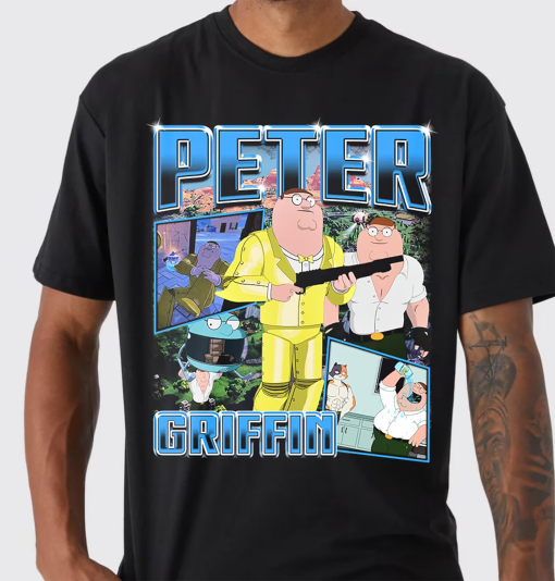 Retro Peter Griffin Family Guy F-Nite T Shirt, Gamer Battle Bus Tilted Tee, Survival Program Gaming Gift Her Him, Graphic Tee, Gaming Tee