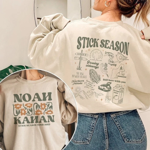 Vintage Stick Season 2023 Sweatshirt, 2 SIDES Noah Kahan Shirt, Country Music Shirt, Noah Kahan Tour, Noah Kahan Stick Season Sweatshirt