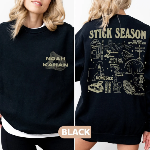 Vintage Stick Season Tour Sweatshirt, Two-Sides Noah Kahan Stick Season Tour , Kahan Folk Pop Music Shirt, Country Music Shirt