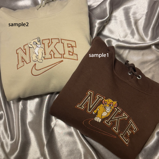 Sim..ba and N..ala Embroidered Crewneck , Lion King Sweatshirt or Hoodie, anniversary gift, couple set, hoodie set, gift for her, for him