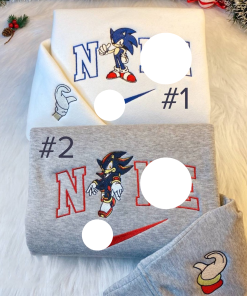 S.o.nic X Embroidered sweatshirt, Shadow The Hedgehog…