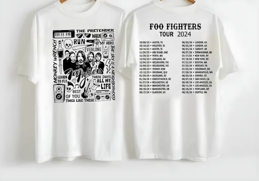 Foo Fighters Tour  2024 Shirt, Foo Fighters Shirt, Everything Or Nothing At Shirt, Foo Fighters Gift for Fan Shirts, Music Band Gift