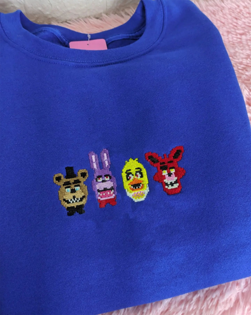 Five Nights Youth Sweatshirt, Five Nights At Freddy Sweatshirt, Five Nights Halloween Sweatshirt, Five Nights Embroidered Sweatshirt