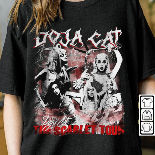 Doja Cat Rap Shirt, The Scarlet Tour 2023 Vintage 90s Y2K, Ice Spice Doechii Halloween Style Bootleg Gift For Fan Unisex Rap