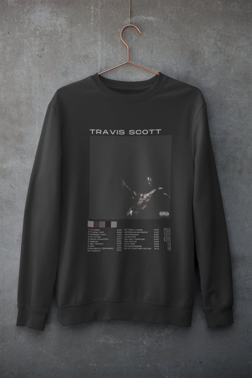 Travis Scott Utopia Album Merch- bootleg y2k inspired vintage design | Unisex Heavy poly-cotton blend crewneck sweatshirt