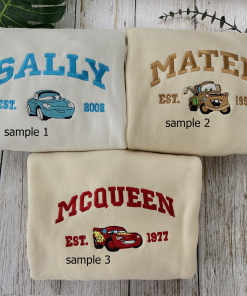 Custom Cars Lightning Mc.Quee.n And Sa.l.ly Embroidered…