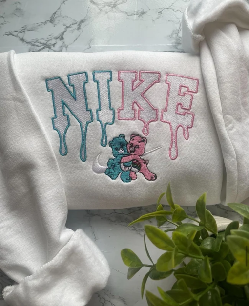 Valentine Cute Bears embroidered Sweatshirt, Love A lot And Tenderheart Bears Hoodies, Valentine Day Sweaters