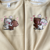 Toothless And Light Furry Couple Matching Embroidered Sweatshirt