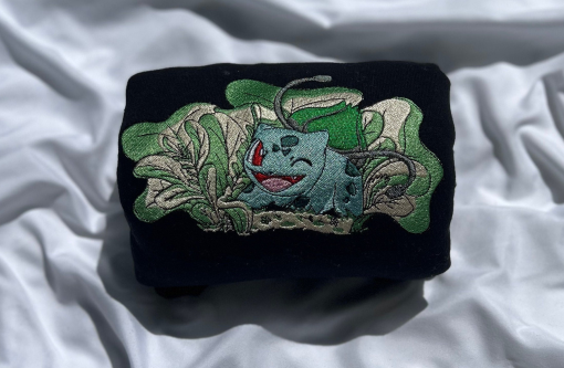 Bulbasaur Plant Pokémon Anime Vintage Embroidered Crewneck Sweatshirt