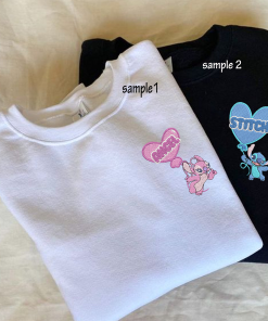 Embroidered Stitch And Angel Heart Balloons Sweatshirt