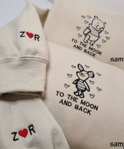 Pooh x Piglet Custom Embroidered Sweatshirt