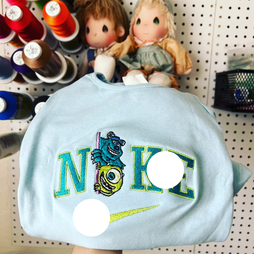 Mi.ke Su.lly B.oo Crewneck Hoodie Mon.sters Inc, Mons.ters University, Embroidered Sweatshirt, Mon.sters inc Sweatshirt Hoodie Couples Gift