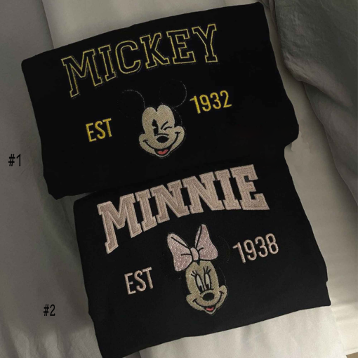 Mickey and Minnie Couple V2 Sweatshirt,Valentine’s Day Couple Sweatshirt